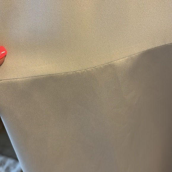 White label Vera Wang Strapless peplum Silver Gown bridesmaid formal wedding 0 - Picture 6 of 15